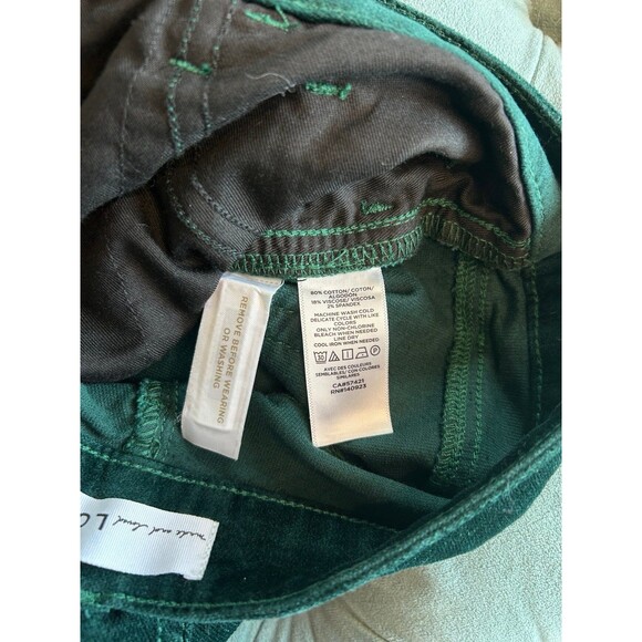 Loft Green Velvet Skinny Corduroy Pants Womens Size 28 (6) - Picture 6 of 11